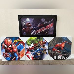 Spider-Man & Avengers Room Canvas Decor
